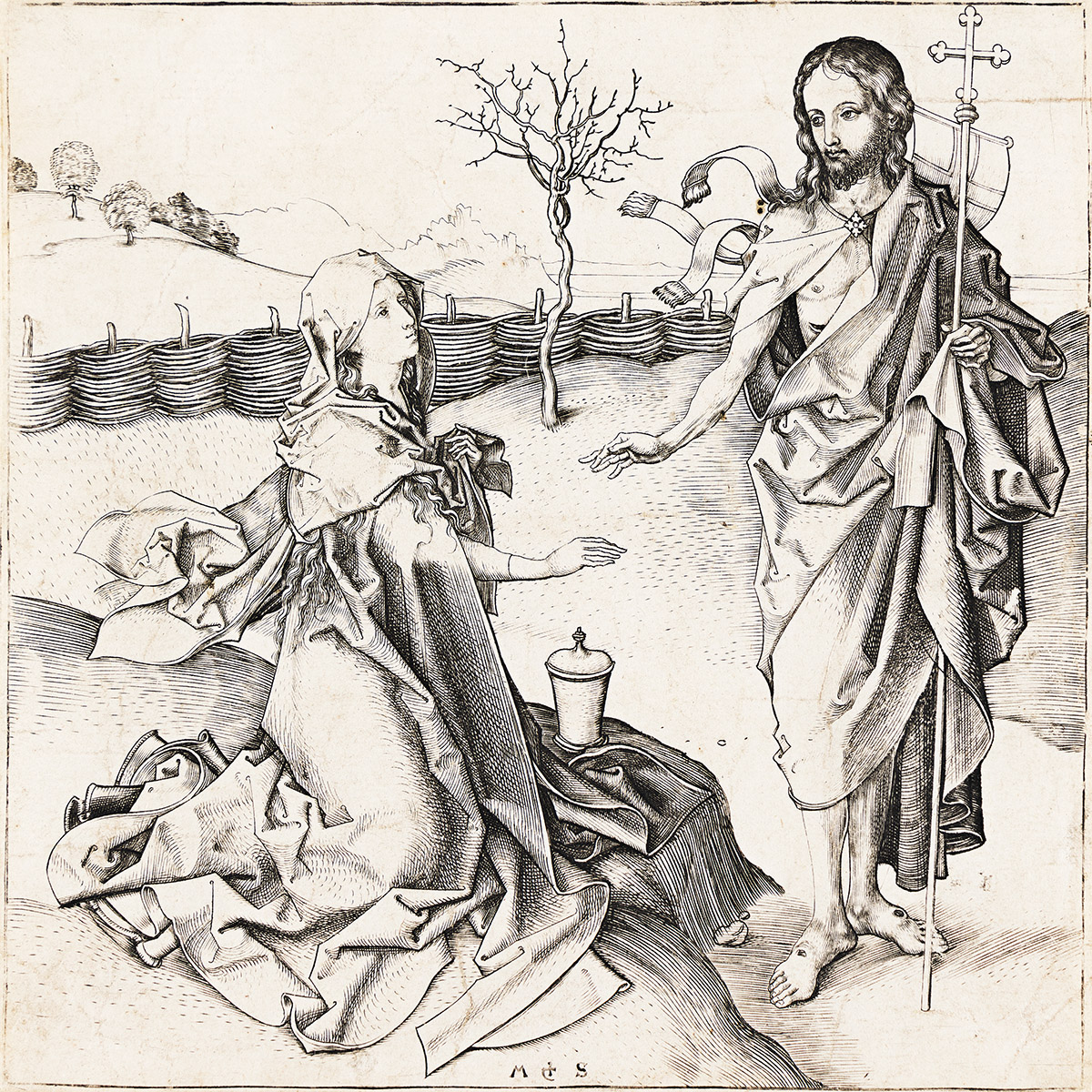 MARTIN SCHONGAUER Christ Appearing to Mary Magdalene.